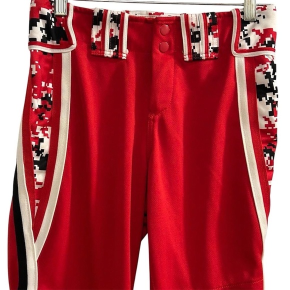 Boombah Youth Red Baseball Softball Pants Size 28 Elastic Waistband - Picture 2 of 7